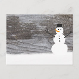 Rustic Snowman Briefkaart