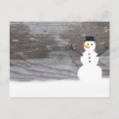 Rustic Snowman Briefkaart (Voorkant)