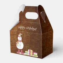 Rustic Snowman geeft kerstcadeaudoos