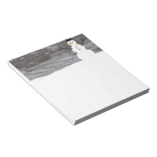 Rustic Snowman Notitieblok (Schuin)