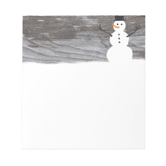 Rustic Snowman Notitieblok (Voorkant)