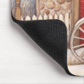 Rustic Snowman Winter Scene Muismat (Hoek)