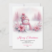 Rustic Snowy Forest Kids Printable Christmas Cards Feestdagenkaart (Voorkant)