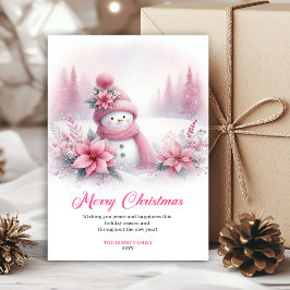 Rustic Snowy Forest Kids Printable Christmas Cards Feestdagenkaart
