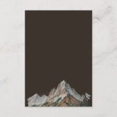 Rustic Snowy Mountain Landscape Watercolor Wedding Informatiekaartje (Achterkant)