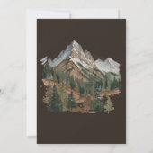 Rustic Snowy Mountain Landscape Watercolor Wedding Kaart (Achterkant)