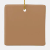 Rustic Snowy Village Scene Photo Ceramic Ornament (Achterkant)