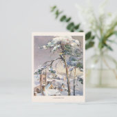  Rustic Snowy Winter Chistmas Village Briefkaart (Staand voorkant)
