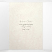  Rustic Snowy Winter Chistmas Village Drieluik Kaart (Binnenkant midden)