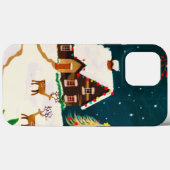 Rustic Snowy Winter Home kerstavond Case-Mate iPhone Case (Achterkant (horizontaal))
