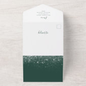 Rustic Snowy Winter | Kerstfotocollage All In One Uitnodiging (Buitenkant)