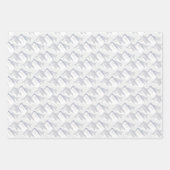 Rustic Snowy Winter Waterverf Pattern Kerstmis Inpakpapier Vel (Voorkant 3)