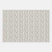 Rustic Snowy Winter Waterverf Pattern Kerstmis Inpakpapier Vel (Voorkant)