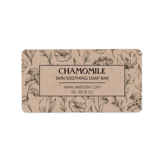  Rustic Soap Bar-labels Etiket (Voorkant)