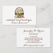 Rustic Soap Basket Floral Visitekaartje (Voorkant / Achterkant)