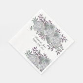 Rustic Soft Blue Hydrangea Wedding Paper Napkins Servet (Hoek)