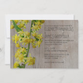 Rustic Solidago Wedding Invitations Kaart (Voorkant)
