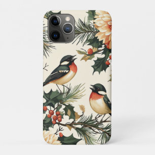 Rustic Songbird Winter Crème Rood Botanisch Case-Mate iPhone Case