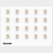 Rustic Sourdough Brood Bakkerij Bedankt Ronde Sticker (Vel)