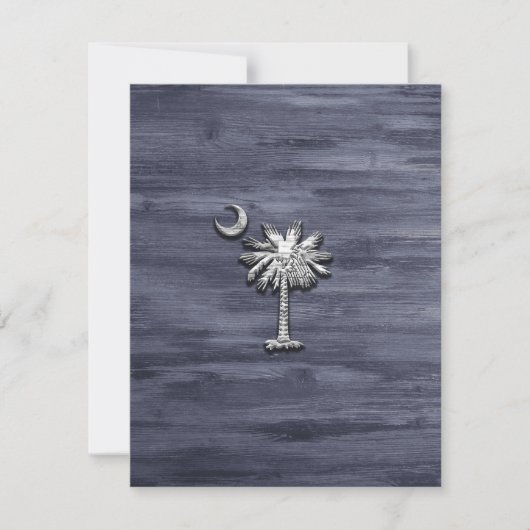 Rustic South Carolina Palmetto en Moon Bedankkaart (Voorkant)