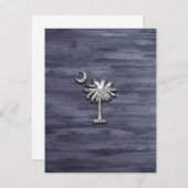 Rustic South Carolina Palmetto en Moon Bedankkaart (Voorkant / Achterkant)