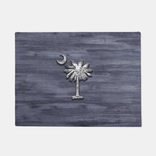 Rustic South Carolina Palmetto en Moon Deurmat (Voorkant)