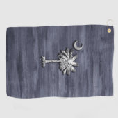 Rustic South Carolina Palmetto en Moon Golfhanddoek (Horizontaal)