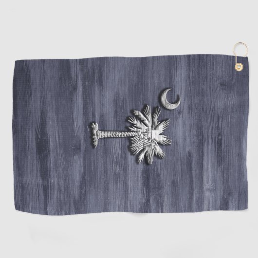 Rustic South Carolina Palmetto en Moon Golfhanddoek (Horizontaal)