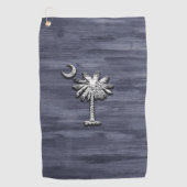 Rustic South Carolina Palmetto en Moon Golfhanddoek (Voorkant)
