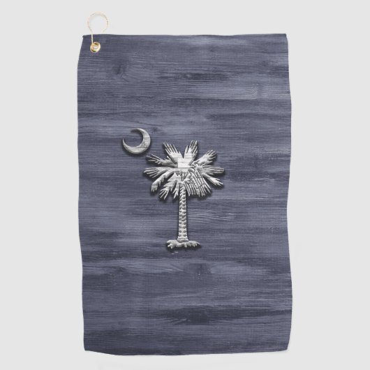 Rustic South Carolina Palmetto en Moon Golfhanddoek (Voorkant)