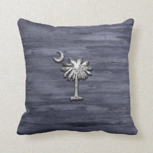 Rustic South Carolina Palmetto en Moon Kussen