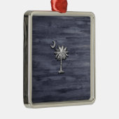 Rustic South Carolina Palmetto en Moon Metalen Ornament (Rechts)