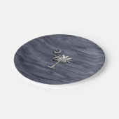 Rustic South Carolina Palmetto en Moon Papieren Bordje (Gekanteld)