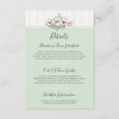 Rustic Southern Cotton & Wood Details / Routebesch Informatiekaartje (Voorkant)