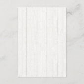 Rustic Southern Cotton & Wood Details / Routebesch Informatiekaartje (Achterkant)