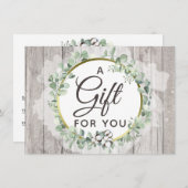 Rustic Southern Waterverf Cotton Certificate Kaart (Voorkant / Achterkant)