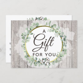 Rustic Southern Waterverf Cotton Certificate Kaart