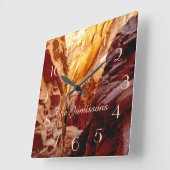 Rustic Southwest Slot Canyon NV Clock Persoonlijk Vierkante Klok (Hoek)