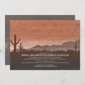 Rustic Southwestern Bridal Shower-uitnodigingen Kaart (Voorkant / Achterkant)