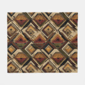 Rustic Southwestern Streeppatroon (1) Fleece Deken (Voorkant (Horizontaal))
