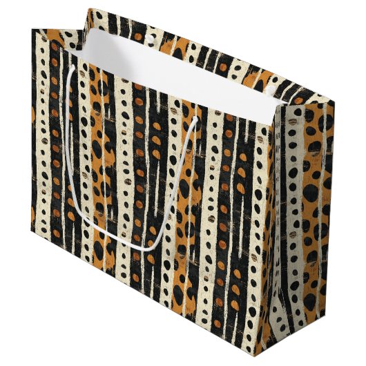 Rustic Southwestern Streeppatroon (3) Groot Cadeauzakje (Voorkant Gekanteld)