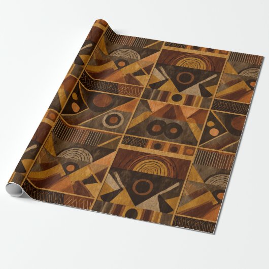 Rustic Southwestern Streeppatroon (4) Cadeaupapier (Uitgerold)