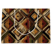 Rustic Southwestern Stripe Pattern (1) Groot Cadeauzakje (Voorkant)