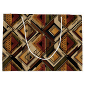 Rustic Southwestern Stripe Pattern (1) Groot Cadeauzakje (Achterkant)