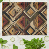 Rustic Southwestern Stripe Pattern (1) Theedoek (Gevouwen)