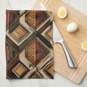 Rustic Southwestern Stripe Pattern (1) Theedoek (Quarter Fold)