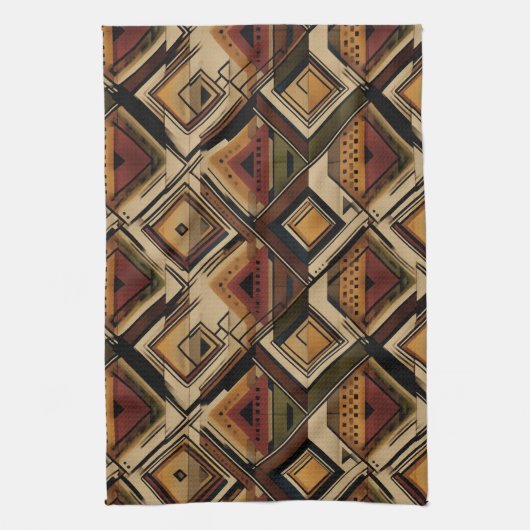 Rustic Southwestern Stripe Pattern (1) Theedoek (Verticaal)