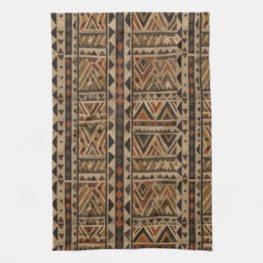 Rustic Southwestern Stripe Pattern (2) Theedoek (Verticaal)