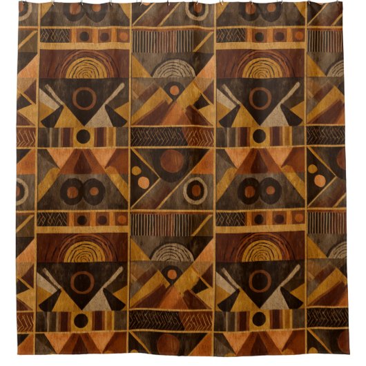 Rustic Southwestern Stripe Pattern (4) Douchegordijn (Voorkant)