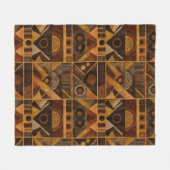 Rustic Southwestern Stripe Pattern (4) Fleece Deken (Voorkant (Horizontaal))